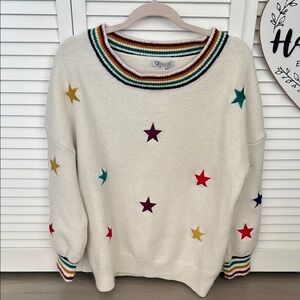 Colorful Star Pattern Sweater